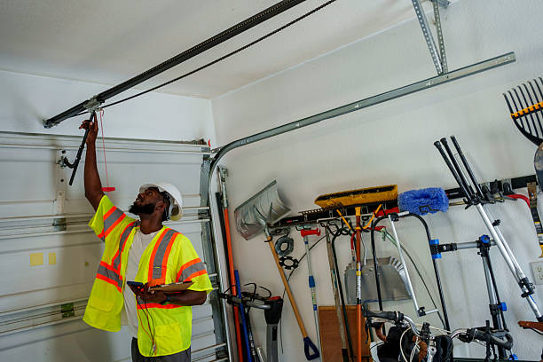 Professional Garage Door Panel Replacement technician working in Nederland, TX